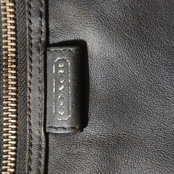 Coach Large Black Daisy Emma Tote Leather Shoulder Bag - Picture 5 of 14